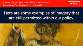 Tumblr's Porn Filter Flags Its Own Examples of 'Permitted' Nudity